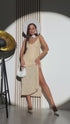 Fliter dress "GOLDEN MANIA 099" - CHAMPAGNE TONE